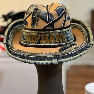 Custom Denim Wide Brim Hat